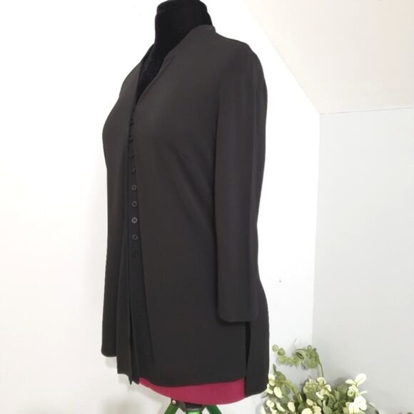 Talbots Petites 3/4 Sleeve Button Front Long Line Cardigan Sweater PM - Picture 5 of 7